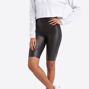 SPANX faux leather biker shorts